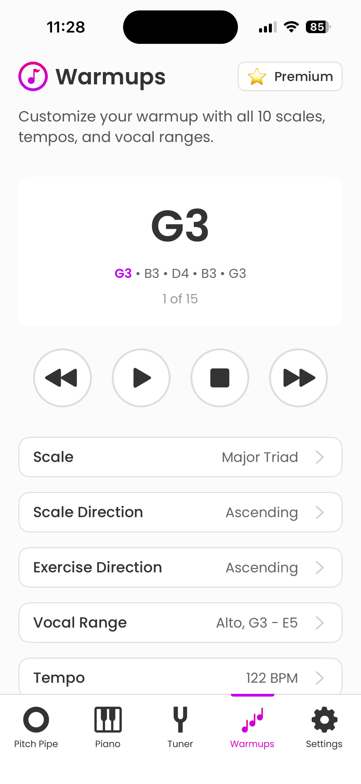 Pocket Pitch — Vocal warmups